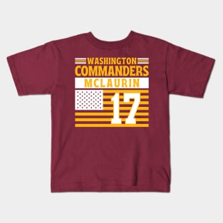 Washington Commanders McLaurin 17 American Flag Football Kids T-Shirt